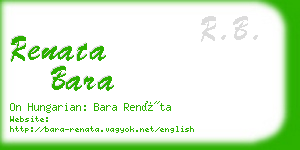 renata bara business card